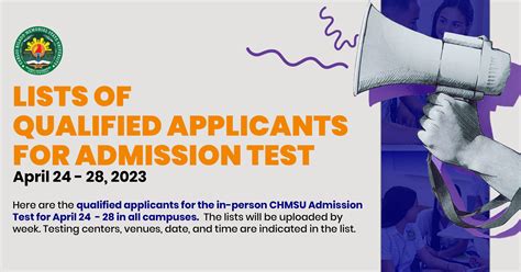 Qualified Applicants for Admission 2023.
